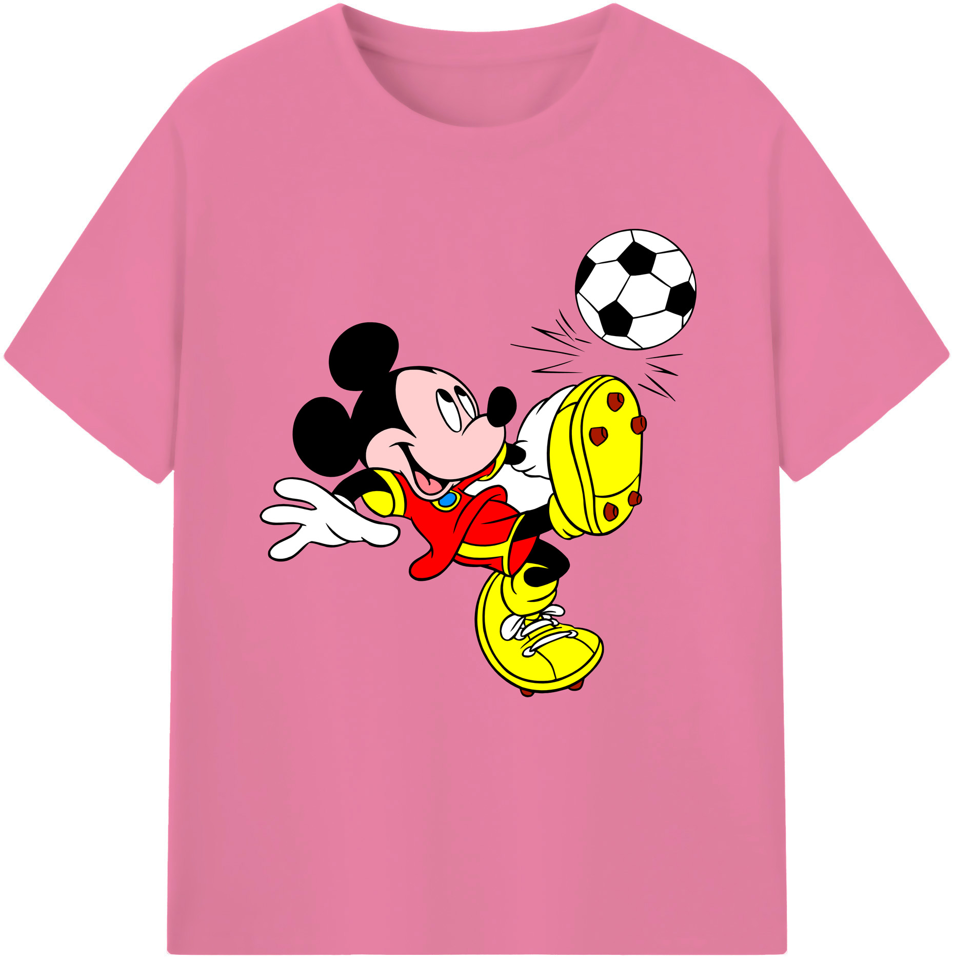 （画像用） ミッキーマウス Mickey Mouse 綿100％半袖Tシャツ（フロントプリント）